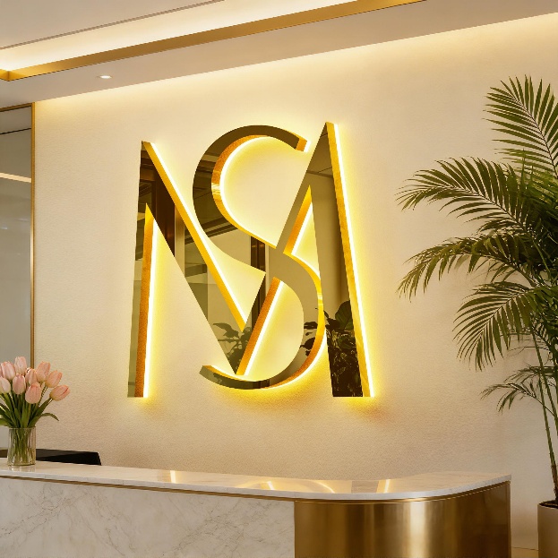 3D Gold-Plated Signage